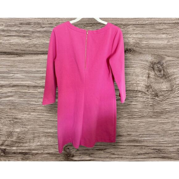 Lily Pulitzer Dress Charlene Shift Pink Womens Pockets Gold Buttons Size Medium - Picture 2 of 11